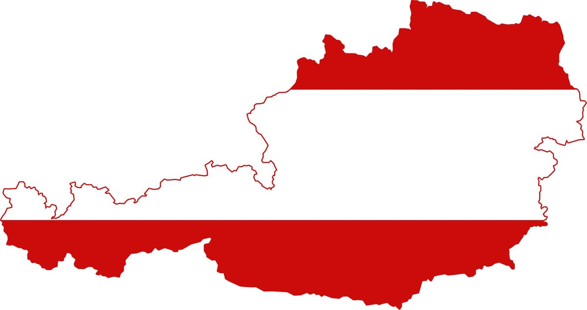 østrig kort flag