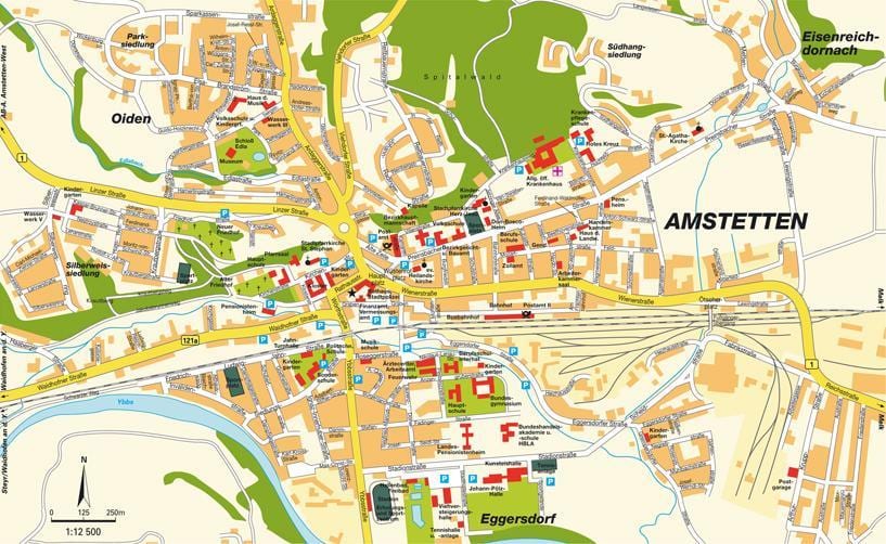 kort i amstetten, østrig
