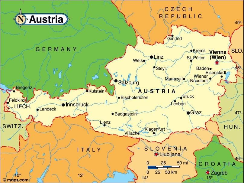 østrig innsbruck kort