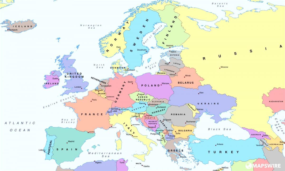 kort over europa, som viser, østrig