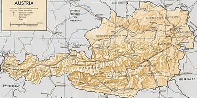 Østrig geografiske kort