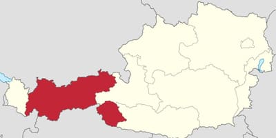 Tirol, østrig kort