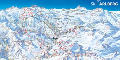 Kort over arlberg, østrig