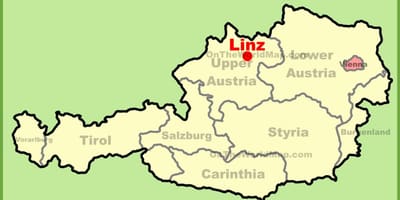 Kort i linz, østrig