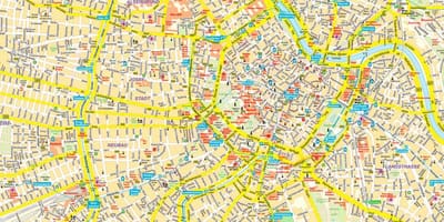 City street kort over wien, østrig