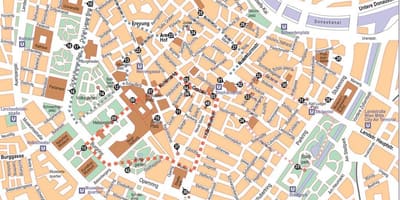 Wien østrig city center kort