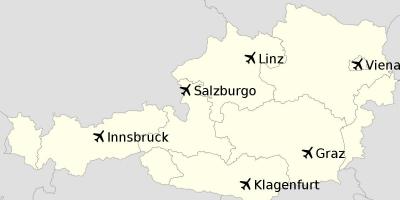 Lufthavne i østrig kort